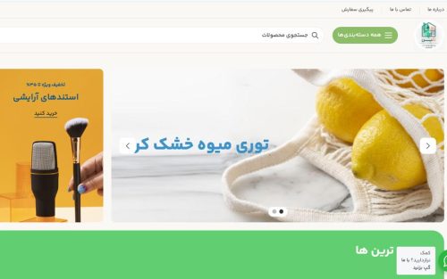 طراحی سایت فروشگاه نگین شاپ