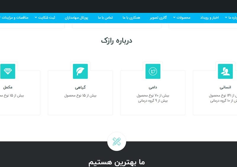 طراحی سایت شرکت داروطب رستاک