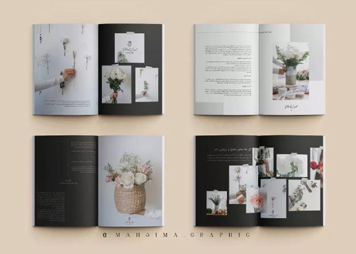 طراحی کاتالوگ گلفروشی 1 طراحی کاتالوگ گلفروشی 2