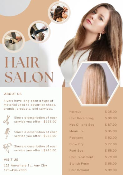 نمونه طراحی آلبوم سالن زیبایی 1