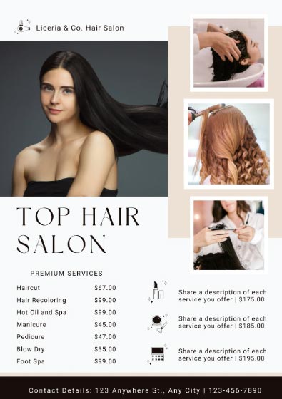 نمونه طراحی آلبوم سالن زیبایی 2