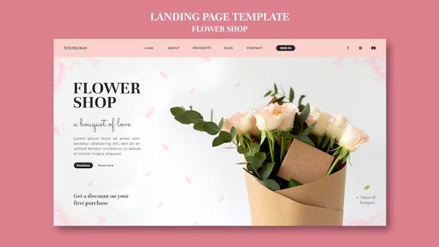 طراحی کاتالوگ گلفروشی 2 نمونه طراحی کاتالوگ گلفروشی