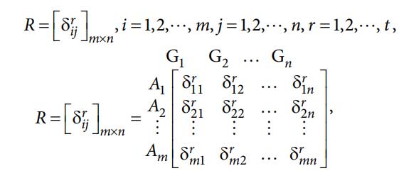 ماتریس ارزیابی روش EDAS فازی