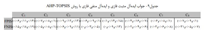 نقاط ایده آل و ضد ایده آل