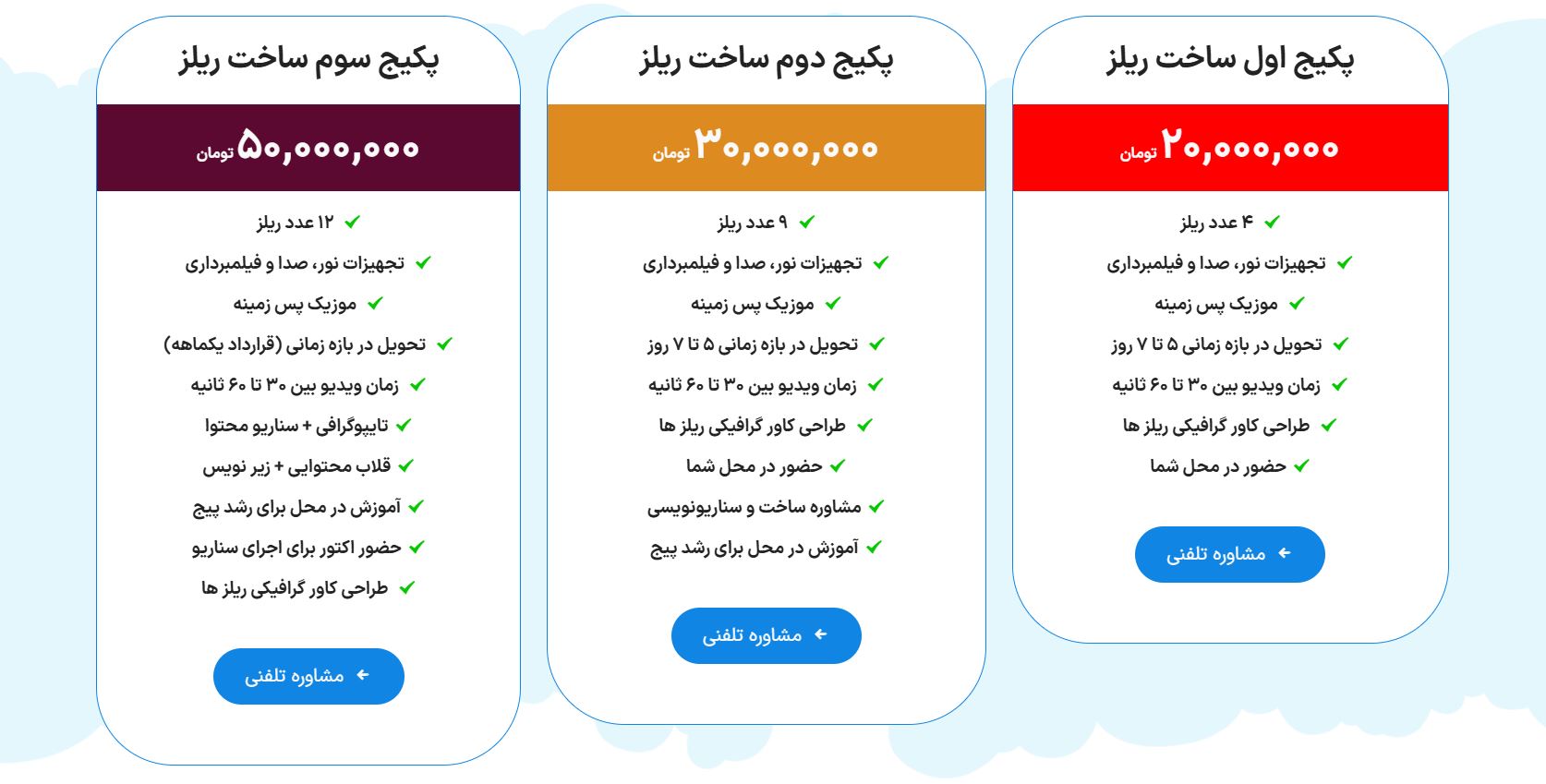 هزینه ساخت ریلز حرفه ای