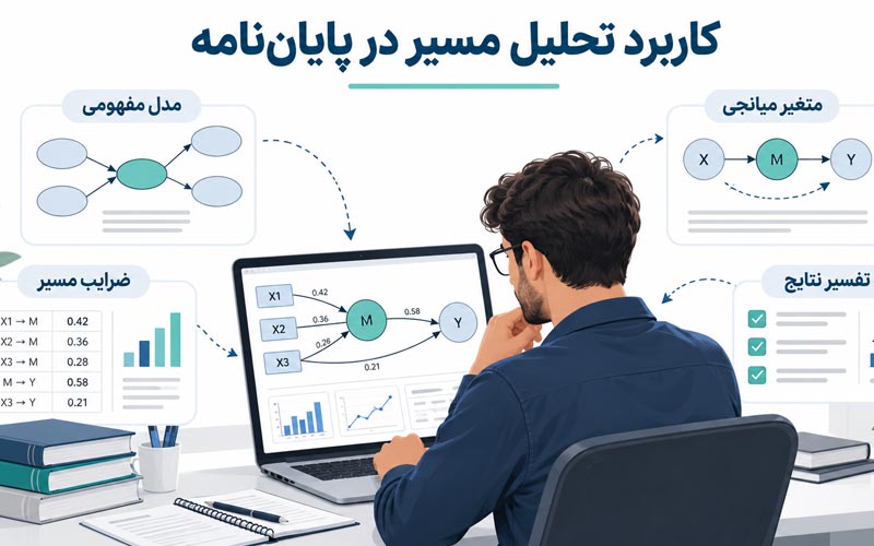 کاربرد تحلیل مسیر در پایان نامه